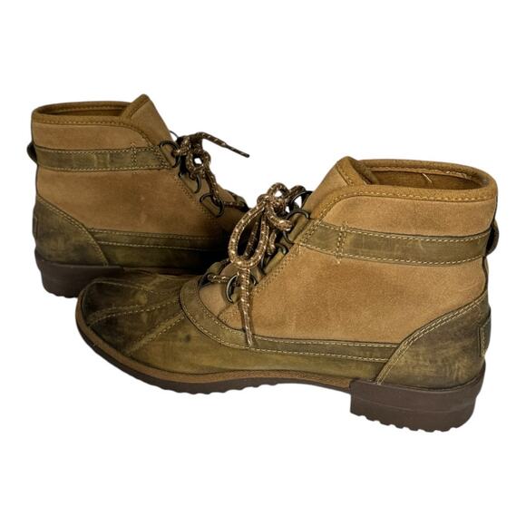 UGG Greda Duck Boots 8 Brown Waterproof Winter Leather Suede Lace Up Gorpcore - Picture 5 of 9